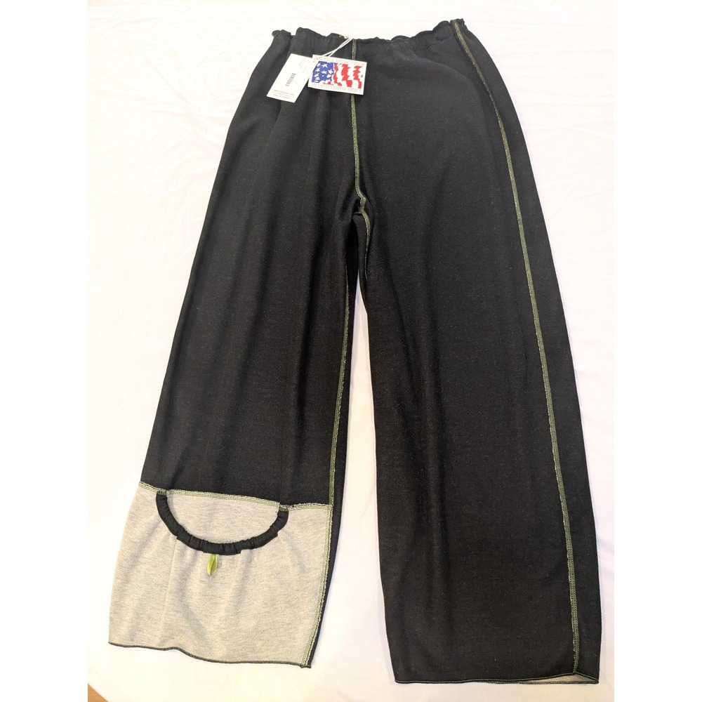 NOBLU Cats & Dog Pant Womens S Black Reversible Lounge Made USA Casual Wear